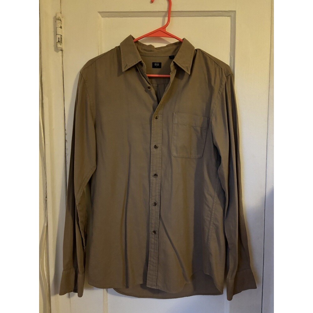 Unqilo Button-up Shirt Men's Size Small Light Brown